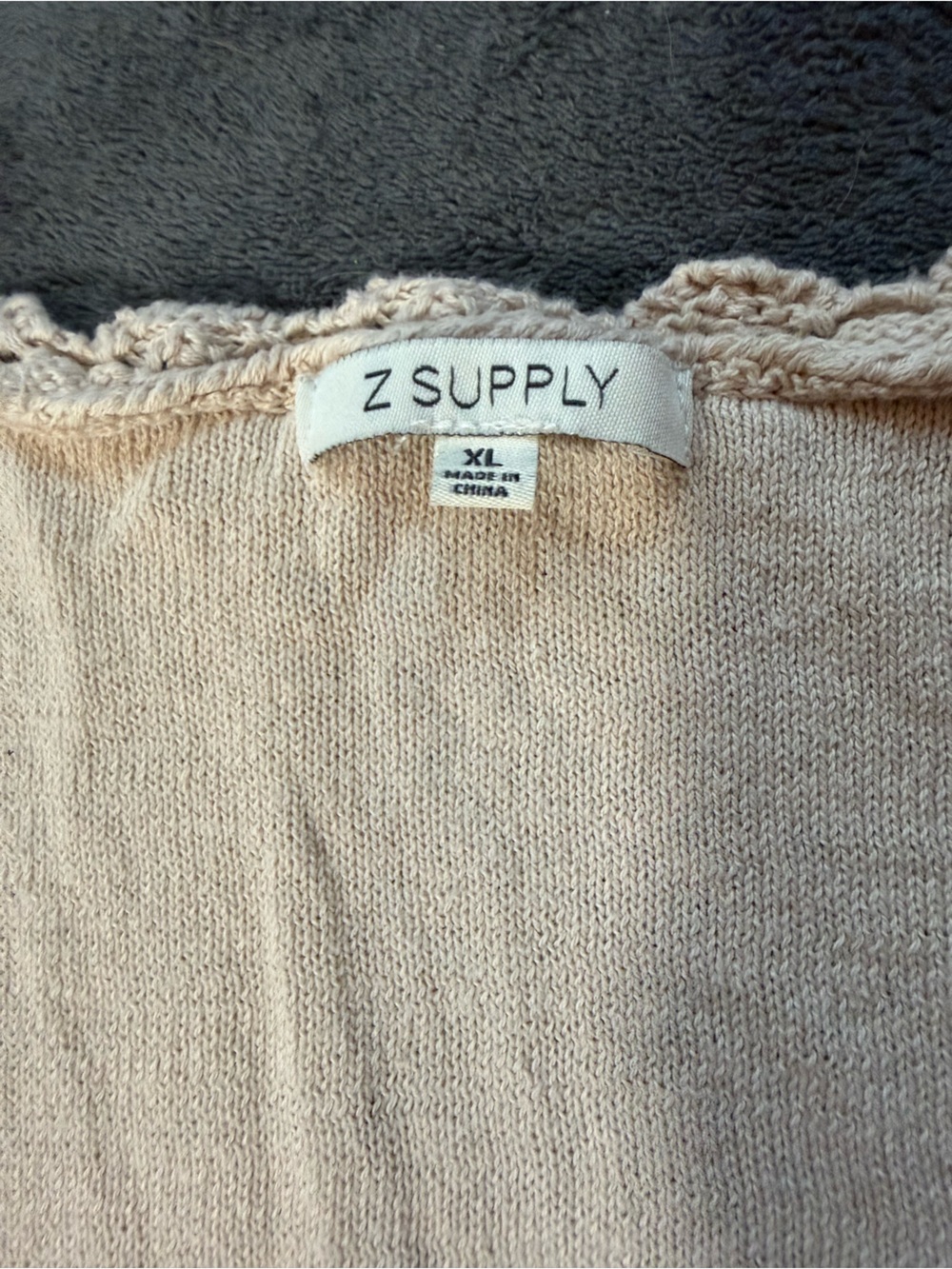 Z Supply Beige Open-Knit Sleeveless Midi Dress - Picture 4 of 4
